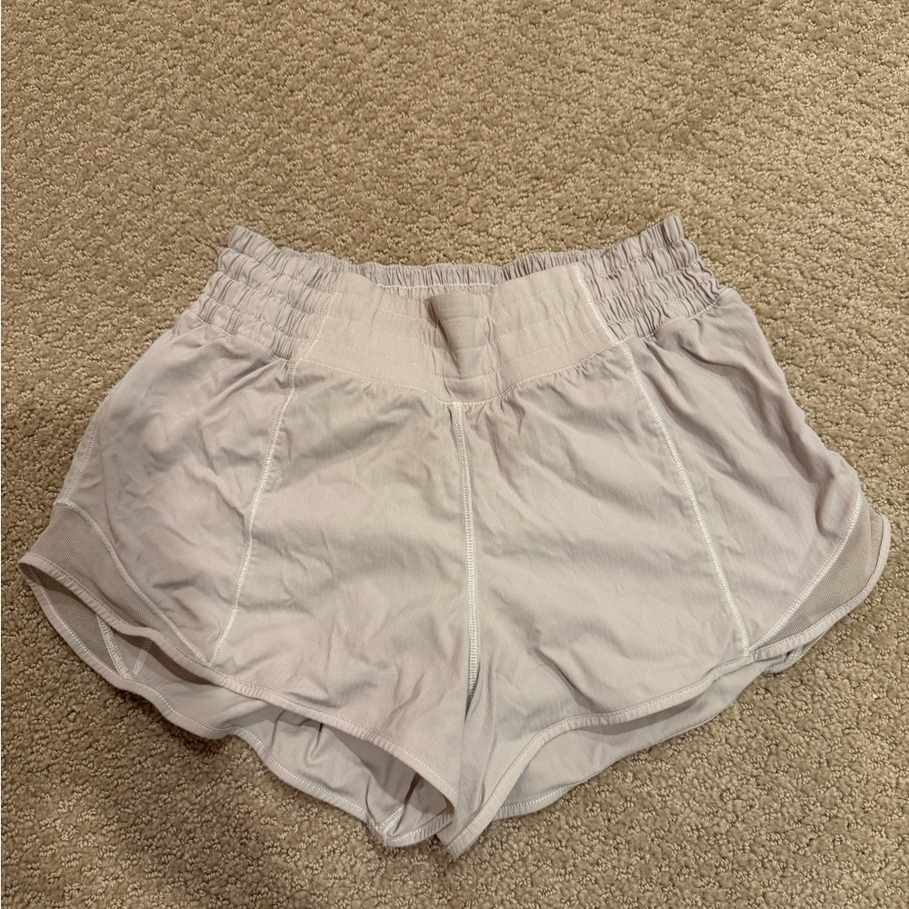 Lululemon Gray/White Hotty Hot Shorts